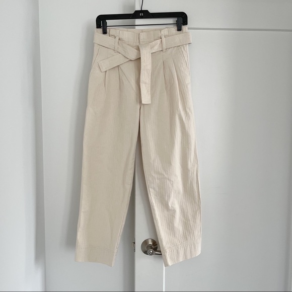 Madewell Herringbone Paperbag Pant - Picture 5 of 9